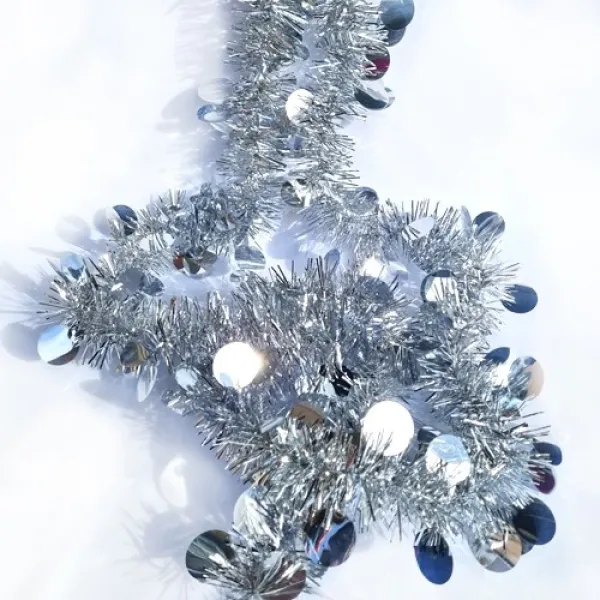 Yuvarlak Pullu Sim Süs Gümüş 2 Metre