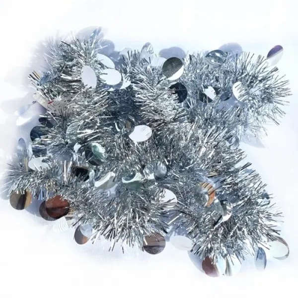 Yuvarlak Pullu Sim Süs Gümüş 2 Metre