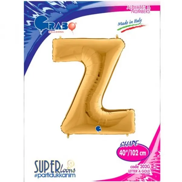 Z Harf Folyo Balon – Gold – 100 cm (40 inch)
