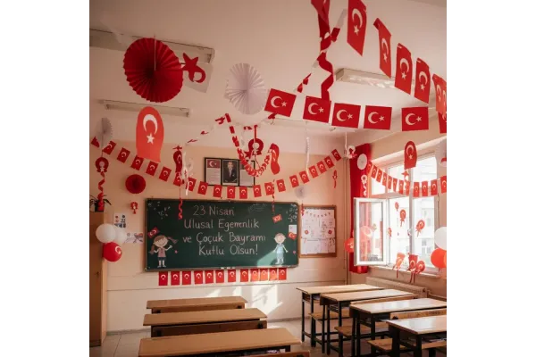 10 Adımda 23 Nisan Pratik ve Modern Sınıf Süsleme Fikri