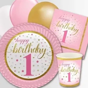 1 Yaş Yıldızlı Pembe