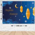 !TOPTAN! Hoş Geldin Ramazan Afiş Mavi 70*100 cm