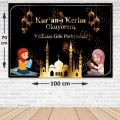 !TOPTAN! Kuran Okuyorum Afişi Kız Siyah 70*100 cm