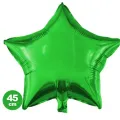 !TOPTAN! Yıldız Folyo Balon Yeşil (45 cm)
