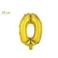 0 Rakam Folyo Balon - Gold – (35 cm - 16 inch)