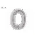 0 Rakam Folyo Balon – Gümüş – (35 cm - 16 inch)