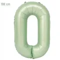 0 Rakam Folyo Balon – Su Yeşili – 100 cm (40 inch)