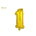 1 Rakam Folyo Balon - Gold – (35 cm - 16 inch)