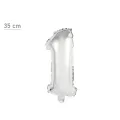 1 Rakam Folyo Balon – Gümüş – (35 cm - 16 inch)