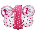 1 Yaş Folyo Balon Set Pembe