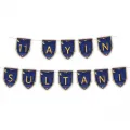 11 Ayın Sultanı Yazısı Mavi Gold 160 cm