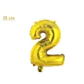 2 Rakam Folyo Balon - Gold – (35 cm - 16 inch)