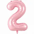 2 Rakam Folyo Balon - Pembe - 80 cm – (34 inch)