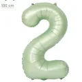 2 Rakam Folyo Balon – Su Yeşili – 100 cm (40 inch)