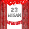 23 Nisan Arka Fon Süsleme Seti