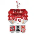 29 Ekim Cumhuriyet Bayramı Tavan Süs Kırmızı