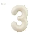 3 Rakam Folyo Balon – Krem – 80 cm (34 inch)