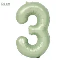 3 Rakam Folyo Balon – Su Yeşili – 100 cm (40 inch)
