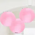 30 cm Pembe Yuvarlak Fener Süs 1 adet