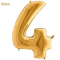 4 Rakam Folyo Balon - Gold - 100 cm (40 inch)