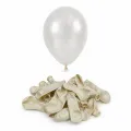 5 inch Mini Beyaz Metalik Balon (10 Adet)