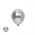 5 İnch Mini Gümüş Krom Balon 10 Adet
