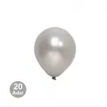5 inch Mini Gümüş Metalik Balon (10 Adet)