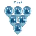 5 İnch Mini Mavi Krom Balon 10 Adet