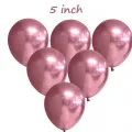 5 İnch Mini Pembe Krom Balon 10 Adet