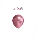 5 İnch Mini Pembe Krom Balon 10 Adet