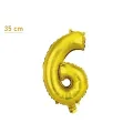 6 Rakam Folyo Balon - Gold – (35 cm - 16 inch)
