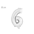 6 Rakam Folyo Balon – Gümüş – (35 cm - 16 inch)