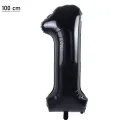 1 Rakam Folyo Balon – Siyah – 100 cm (40 inch)