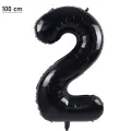 2 Rakam Folyo Balon – Siyah – 100 cm (40 inch)