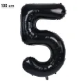 5 Rakam Folyo Balon – Siyah – 100 cm (40 inch)