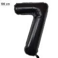 7 Rakam Folyo Balon – Siyah – 100 cm (40 inch)