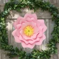 Pembe Kağıt Çiçek (Gül Kalıp) 1 Adet 30 cm
