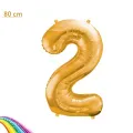 2 Rakam Folyo Balon - Gold - 80 cm – (34 inch)