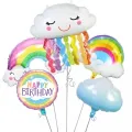 Gökkuşağı Bulut Folyo Balon Seti 5li