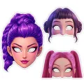 K-Pop Demon Hunters Kağıt Maske (6 Adet)