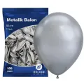 Gümüş (Silver) Balon Metalik 100 Adet