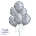 Gümüş (Silver) Balon Metalik (15 Adet)