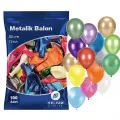 Karışık Balon Metalik 100 Adet