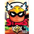 16 Sayfa Brawl Stars Boyama Kitabı Stickerlı 1 Adet