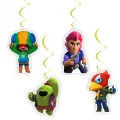 Brawl Stars Doğum Günü Asma Süs Banner (4 Adet)