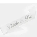 Bride To Be Kuşak Beyaz Renk Üzeri Gümüş
