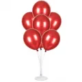 Balon Standı + Kırmızı Metalik Balon