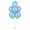 Balon Standı + Açık Mavi Metalik Balon