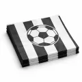 Siyah Beyaz Futbol Temalı Peçete (20 adet)