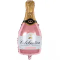Şampanya Şişesi Pembe Folyo Balon (80x43 cm)